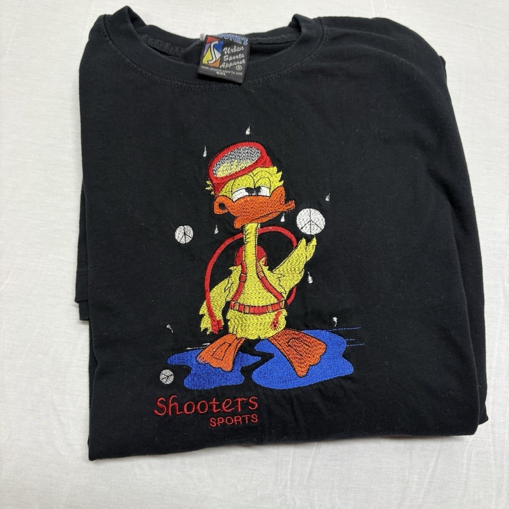 Vtg Shooters Sports Urban Embroidery 90s Hip Hop DMV T Shirt Short Sleeve 5XL - Picture 7 of 7